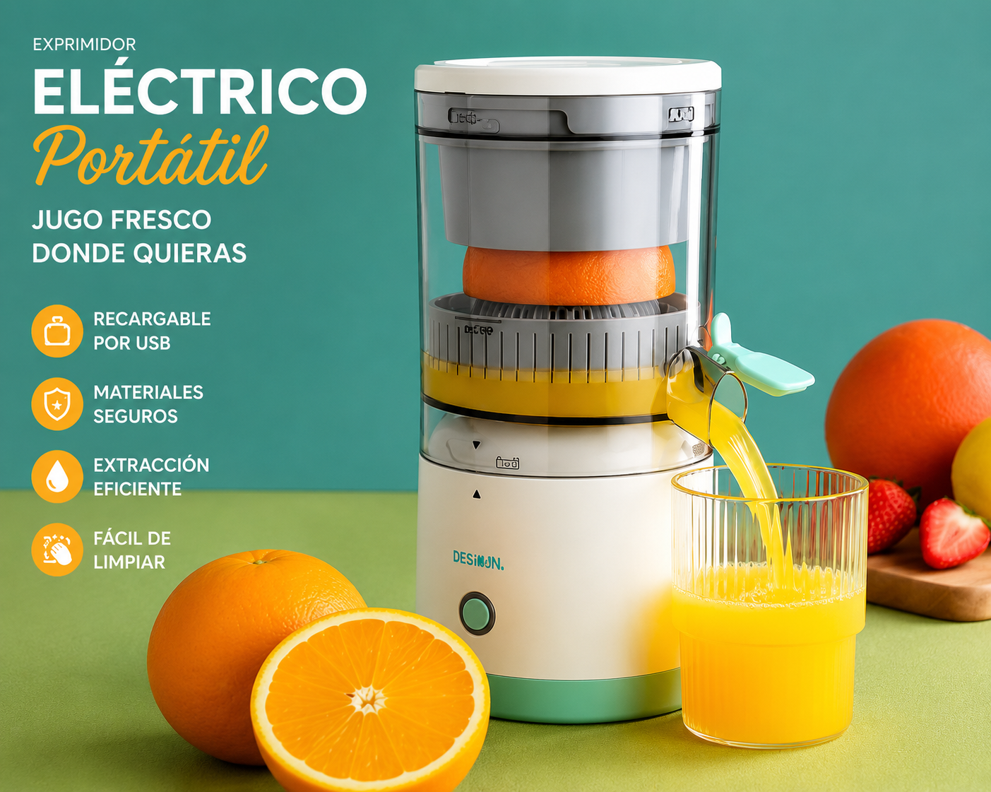 Exprimidor eléctrico recargable - vista principal - VILLALECORT
