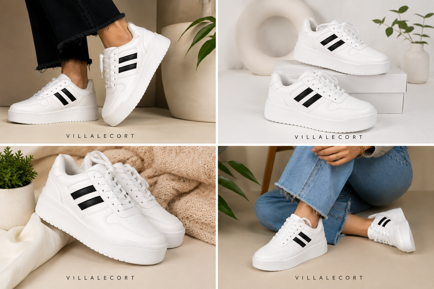 Zapatillas Urbanas Blanco y Rosa - Comodidad en Cada Paso
