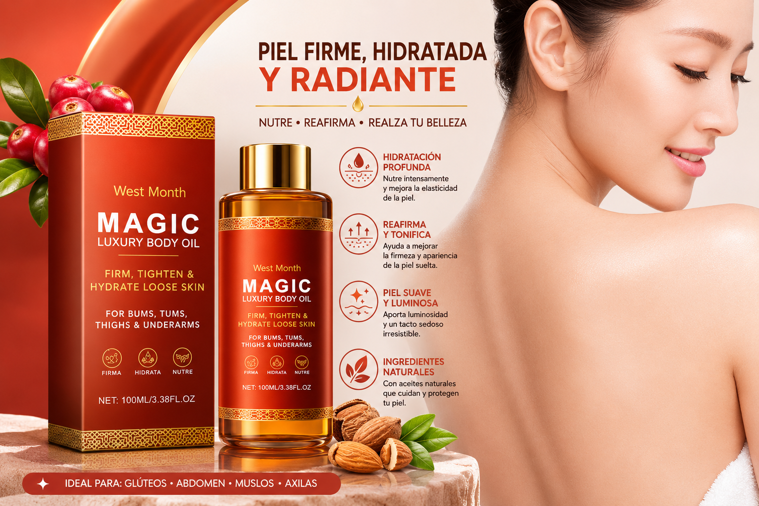 ACEITE CORPORAL NUTRITIVO PARA UNA PIEL SUAVE Y RADIANTE PARA TODO TIPO DE PIEL  - VILLALECORT